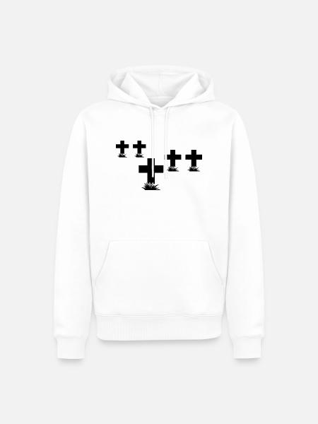 rip_1_f1 - Männer Premium Bio Hoodie - Weiß