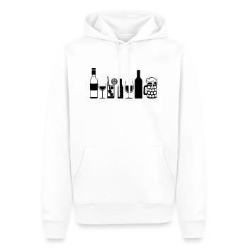 drinking_alcohol_f1 - Männer Premium Bio Hoodie - Weiß - Vorne - Nico (187cm)