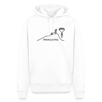 Paragliding vom Berg - Männer Premium Bio Hoodie - Weiß - Vorne - Nico (187cm)