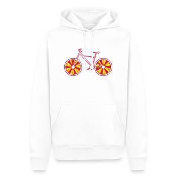 fahrrad - Männer Premium Bio Hoodie - Weiß - Vorne - Nico (187cm)