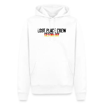 Lost Place Crew Germany - Sweat à capuche Premium bio Homme - blanc - Devant - Nico (187cm)