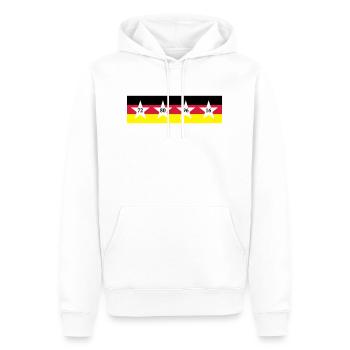 4 Sterne EM 2016 '72 '80 '96 '16 - Männer Premium Bio Hoodie - Weiß - Vorne - Nico (187cm)