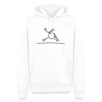 Laufen Ziel - Männer Premium Bio Hoodie - Weiß - Vorne - Nico (187cm)