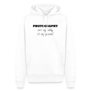 Fotograf / Fotografie / Bild / Video - Männer Premium Bio Hoodie - Weiß - Vorne - Nico (187cm)