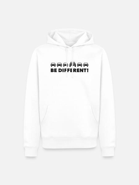 Be Different - JK - Männer Premium Bio Hoodie - Weiß