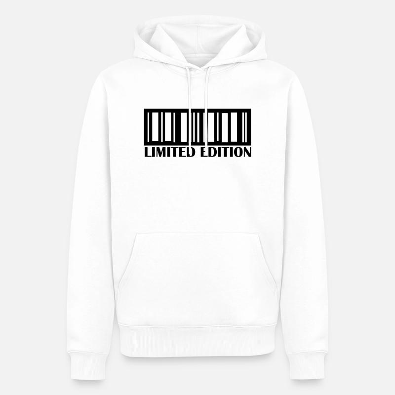 barcode limited edition - Sweat à capuche Premium bio Homme - blanc