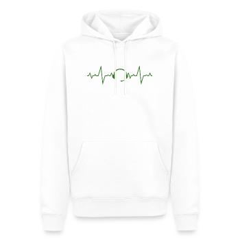 Herzschlag Headset Gaming Puls - Männer Premium Bio Hoodie - Weiß - Vorne - Nico (187cm)