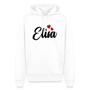 Elisa - Männer Premium Bio Hoodie - Weiß - Vorne - Nico (187cm)