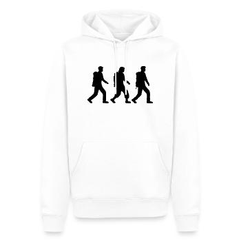 Team 3 wandernde - Männer Premium Bio Hoodie - Weiß - Vorne - Nico (187cm)