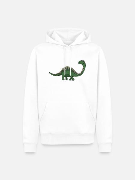 Dino 5 - Männer Premium Bio Hoodie - Weiß