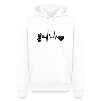 Motorcross Gift Moto Cyclomoteur Motocycliste - Sweat à capuche Premium bio Homme - blanc - Devant - Nico (187cm)