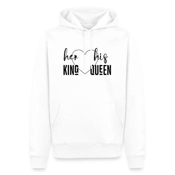 Ihr König Seine Königin schwarze Version - Männer Premium Bio Hoodie - Weiß - Vorne - Nico (187cm)