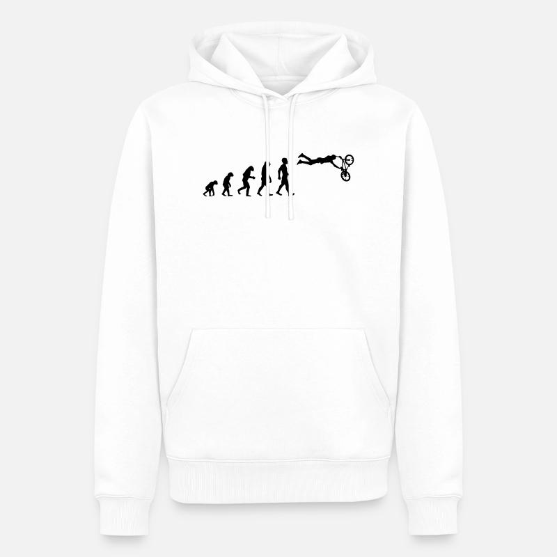 Evolution BMX Cascade - Sweat à capuche Premium bio Homme - blanc