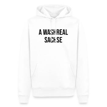 Ein Waschechter Sachse - Männer Premium Bio Hoodie - Weiß - Vorne - Nico (187cm)
