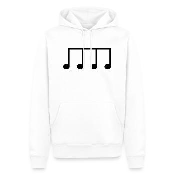 Achtelnote Symbol zum personalisieren - Männer Premium Bio Hoodie - Weiß - Vorne - Nico (187cm)