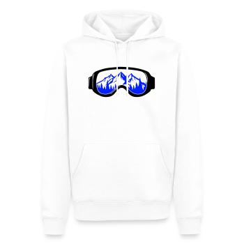 Lunettes de ski - Sweat à capuche Premium bio Homme - blanc - Devant - Nico (187cm)