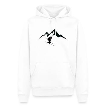 Ski ski ski motif pour skieurs - Sweat à capuche Premium bio Homme - blanc - Devant - Nico (187cm)