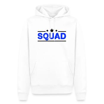 squad - Männer Premium Bio Hoodie - Weiß - Vorne - Nico (187cm)