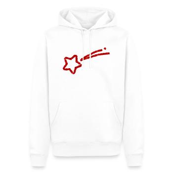 Étoile filante dessinée à la main - Sweat à capuche Premium bio Homme - blanc - Devant - Nico (187cm)