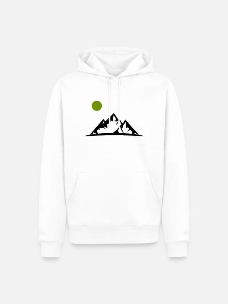 berge - Männer Premium Bio Hoodie - Weiß