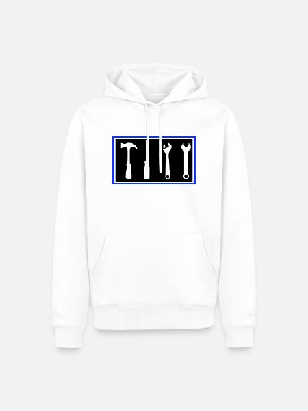 tool - Men’s Premium Organic Hoodie - white