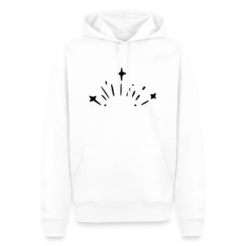 Explosion d’étoiles - Sweat à capuche Premium bio Homme - blanc - Devant - Nico (187cm)