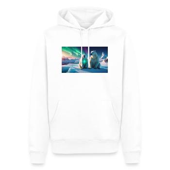 Eisbären am Nordpol - Männer Premium Bio Hoodie - Weiß - Vorne - Nico (187cm)