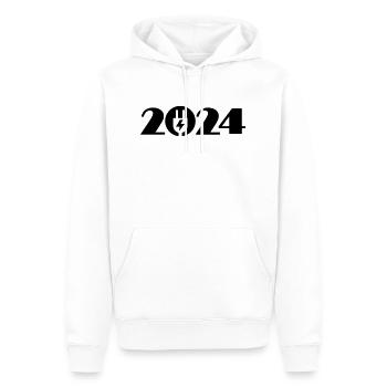 Elektriker 2024, Hochspannung 2024 - Männer Premium Bio Hoodie - Weiß - Vorne - Nico (187cm)