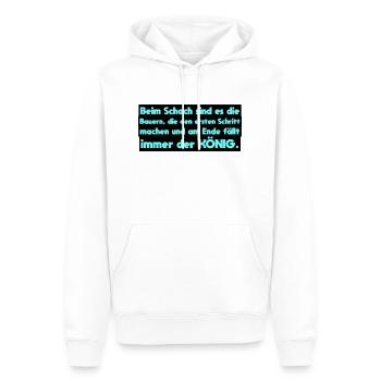 Bauer - Männer Premium Bio Hoodie - Weiß - Vorne - Nico (187cm)