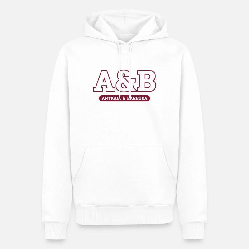Antigua-et-Barbuda - St John’s - Antilles - Sweat à capuche Premium bio Homme - blanc