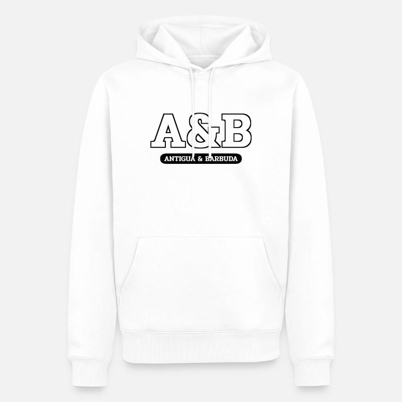 Antigua-et-Barbuda - St John’s - Antilles - Sweat à capuche Premium bio Homme - blanc