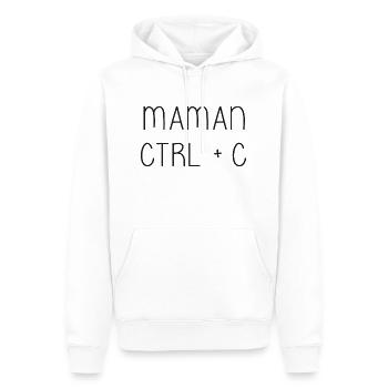 Mom Ctrl + C - Mama - Men’s Premium Organic Hoodie - white - Front - Nico (187cm)