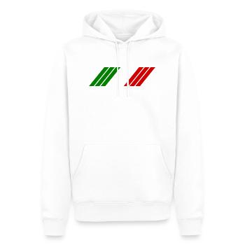 Rayures Italie - Sweat à capuche Premium bio Homme - blanc - Devant - Nico (187cm)