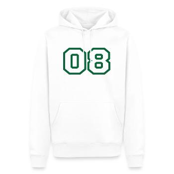Nummer 8 Green Sport - Männer Premium Bio Hoodie - Weiß - Vorne - Nico (187cm)