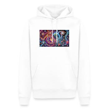 psyverse - Männer Premium Bio Hoodie - Weiß - Vorne - Nico (187cm)