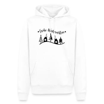 Frohe Weihnachten – Stilvolles Weihnachtsdesign fü - Männer Premium Bio Hoodie - Weiß - Vorne - Nico (187cm)