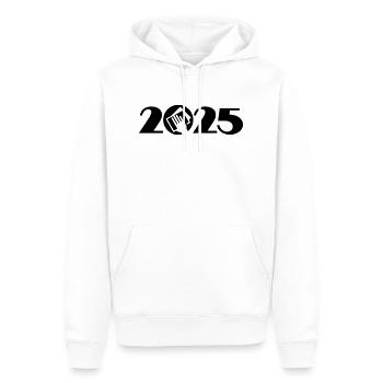 Nettoyage de printemps 2025, Nettoyage annuel 2025, Plâtre 2025 - Sweat à capuche Premium bio Homme - blanc - Devant - Nico (187cm)