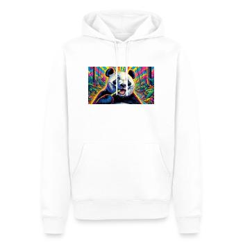 Panda high wie verdammt - Männer Premium Bio Hoodie - Weiß - Vorne - Nico (187cm)
