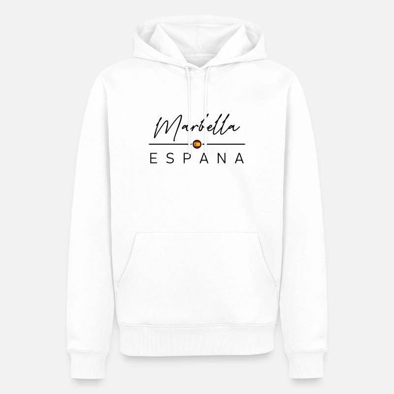 Espagne - Marbella - Espagne - España - Sweat à capuche Premium bio Homme - blanc