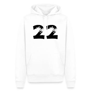 22 - Men’s Premium Organic Hoodie - white - Front - Nico (187cm)