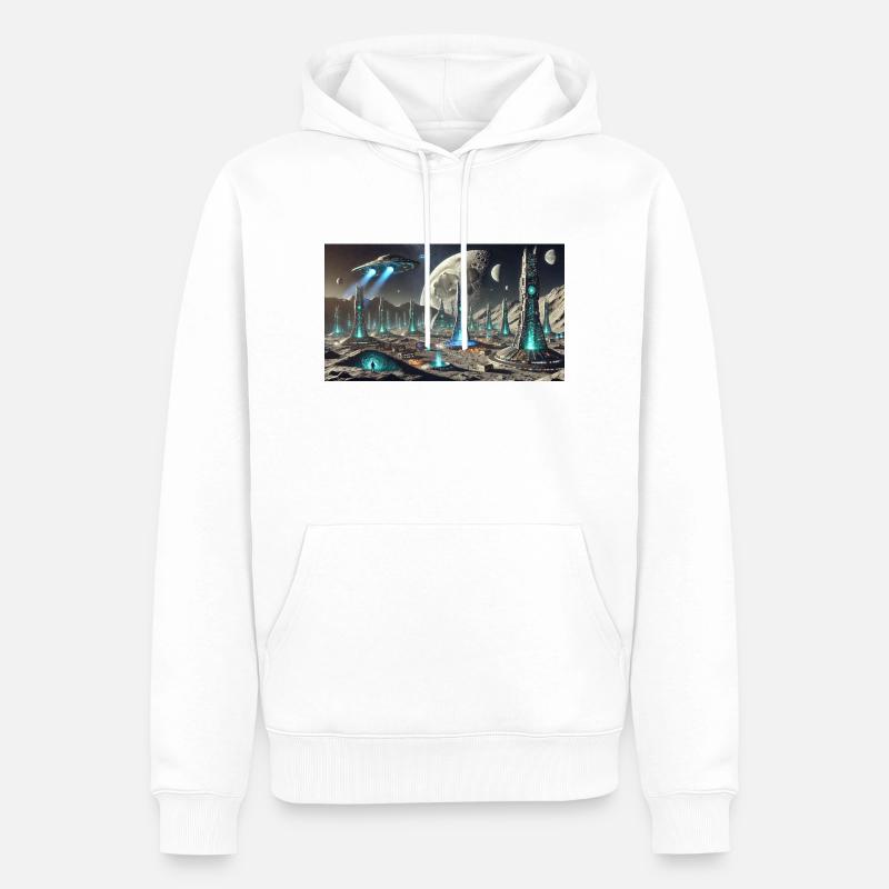 2F964662 0990 4566 ADFB CA4AD4A26B8F - Männer Premium Bio Hoodie - Weiß
