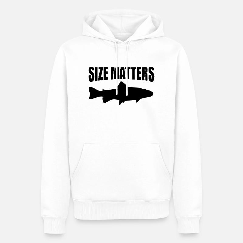 la taille compte - Sweat à capuche Premium bio Homme - blanc