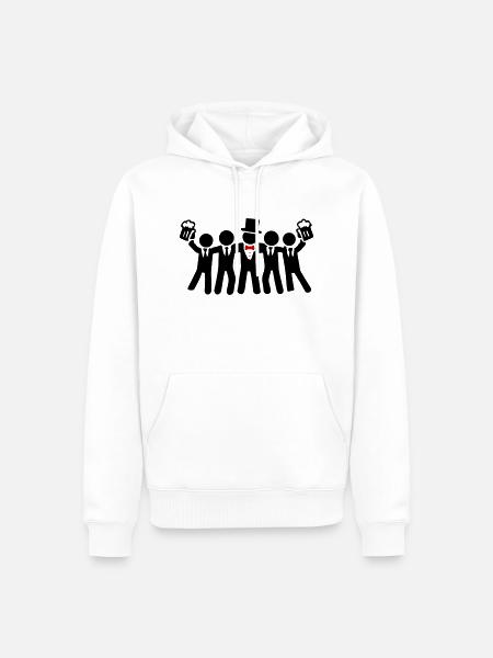 Bachelor Party Junggesellen Team - Men’s Premium Organic Hoodie - white