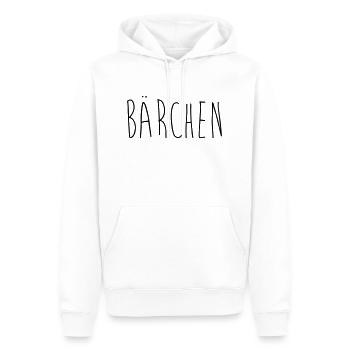 BÄRCHEN - Männer Premium Bio Hoodie - Weiß - Vorne - Nico (187cm)