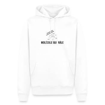 Molécule Chirale - Sweat à capuche Premium bio Homme - blanc - Devant - Nico (187cm)