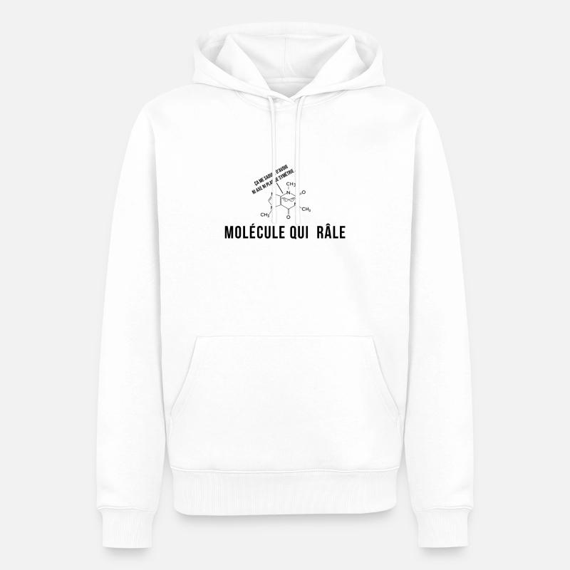 Molécule Chirale - Sweat à capuche Premium bio Homme - blanc