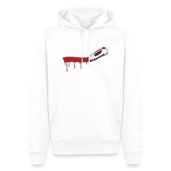 Marker Swoosh - Männer Premium Bio Hoodie - Weiß - Vorne - Nico (187cm)