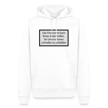 Finanzamt macht Firma zu - Männer Premium Bio Hoodie - Weiß - Vorne - Nico (187cm)