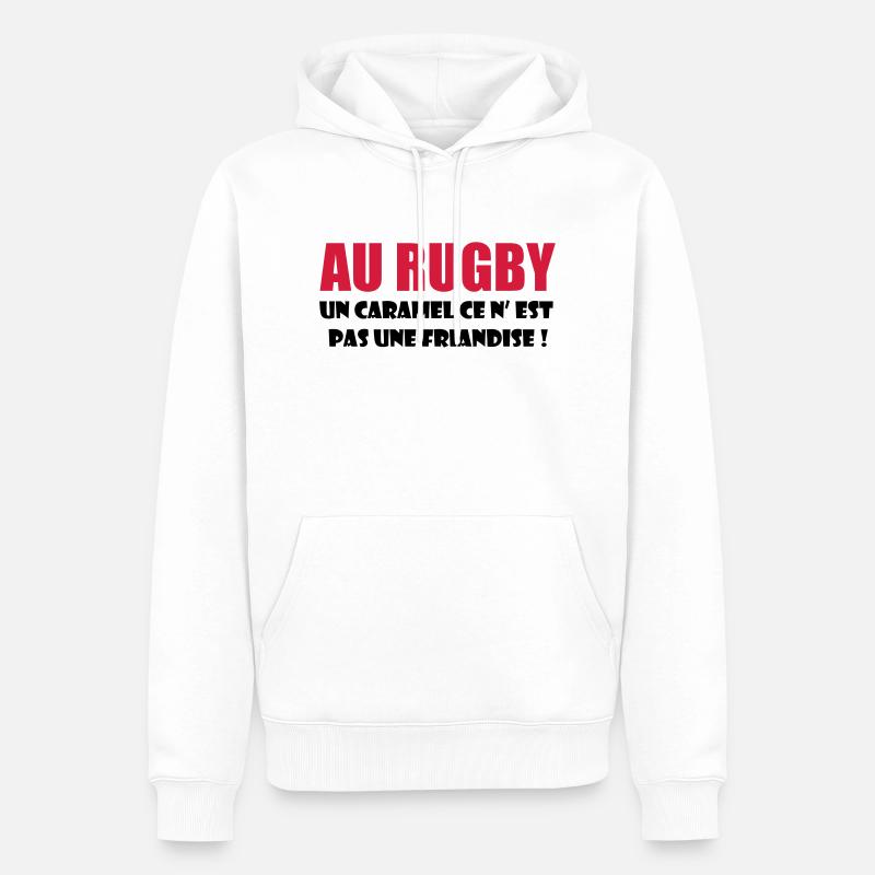 rugby - Men’s Premium Organic Hoodie - white