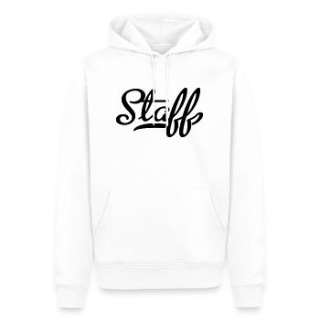 staff - Sweat à capuche Premium bio Homme - blanc - Devant - Nico (187cm)